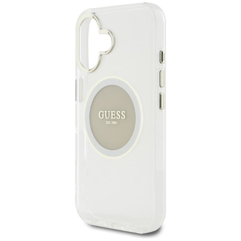 Guess IML Metal Colored Circle Classic Logo MagSafe - Case for iPhone 16 (gray) 6