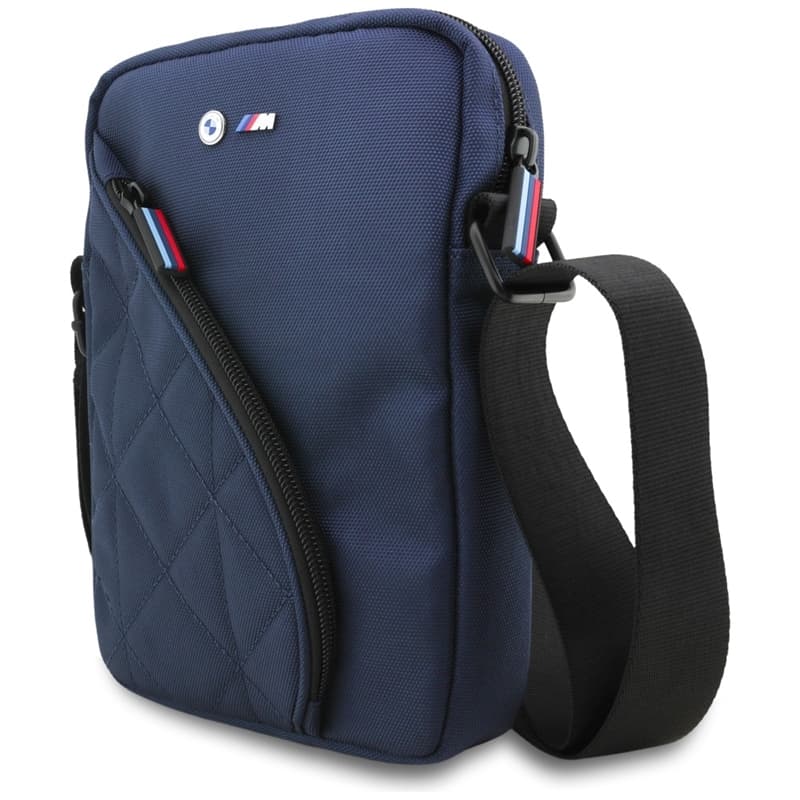 BMW Nylon Pockets & Metal Logo - 8" Tablet Bag (Navy Blue) 2