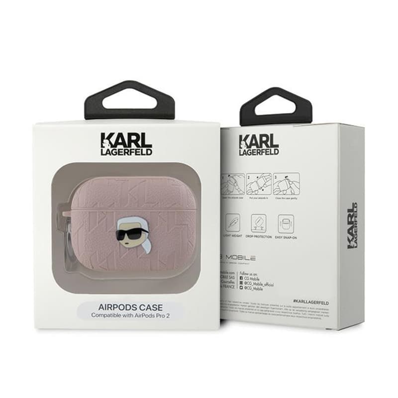 Karl Lagerfeld Monogram Karl Head - AirPods Pro 2 Case (pink) 4
