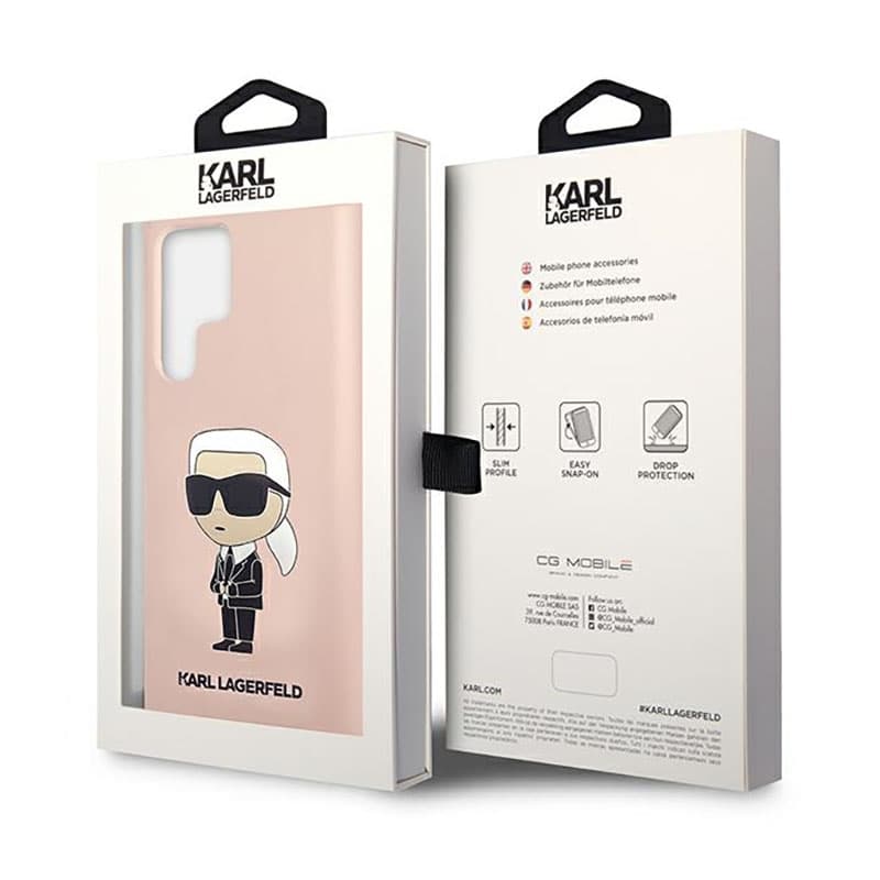 Karl Lagerfeld Silicone NFT Ikonik - Case for Samsung Galaxy S23 Ultra (Pink) 8