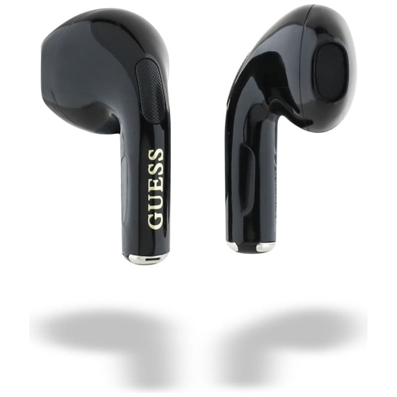 Guess Glossy Effect Egg Shape Printed Classic Logo - TWS Bluetooth Earphones + Charging Case (Black) 5