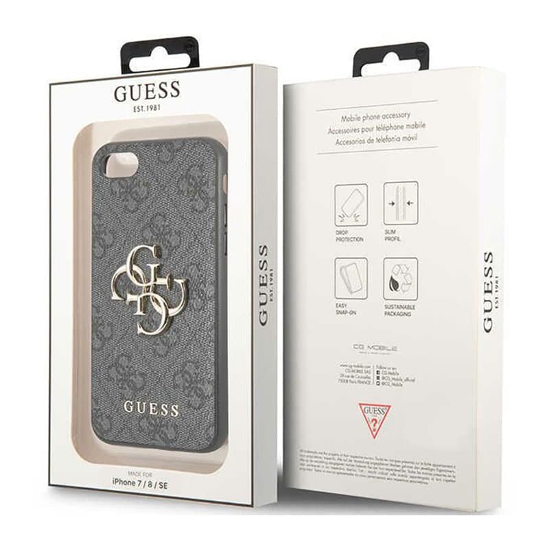 Guess 4G Big Metal Logo - Case for iPhone SE (2022/2020) / 8 / 7 (Grey) 8