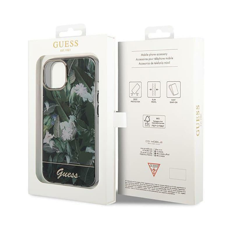 Guess Jungle Case - Case for iPhone 14 Plus (Green) 8