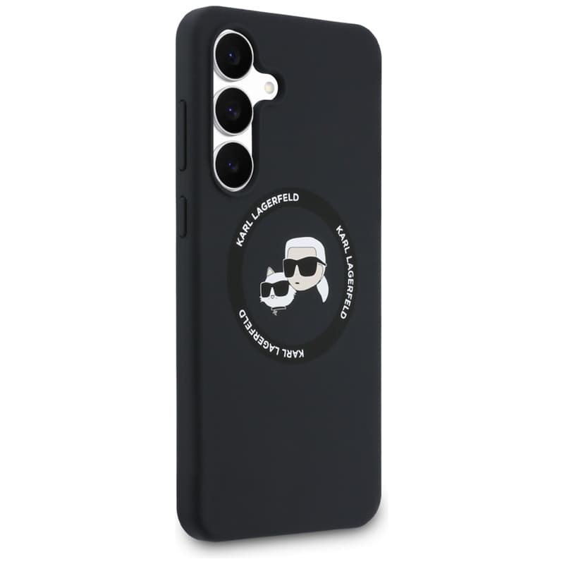 Karl Lagerfeld Silicone Karl & Choupette Heads MagSafe – Case Samsung Galaxy S25 FE (black) 4