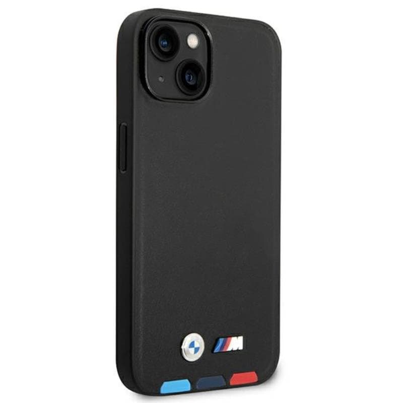 BMW Leather Hot Stamp Tricolor - Case for iPhone 14 Plus (Black) 4