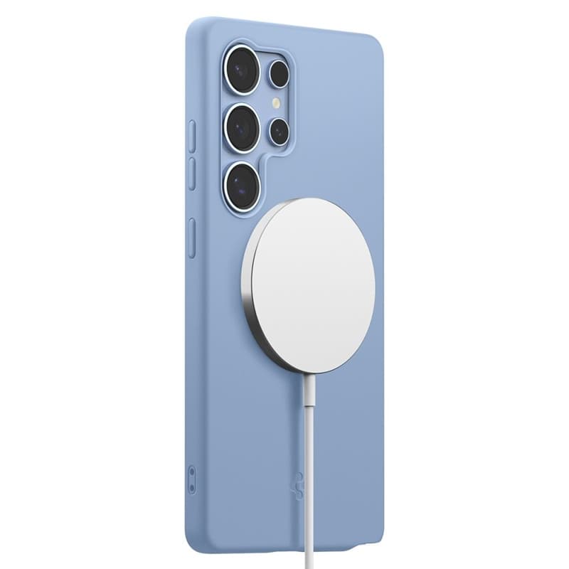 Spigen Silicone Fit Mag MagSafe - Case for Samsung Galaxy S25 Ultra (Sapphire Blue) 6