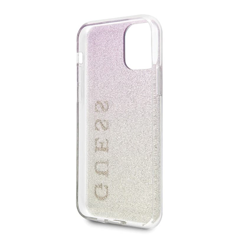 Guess Glitter Gradient - Case for  iPhone 11 Pro Max (Gold/Pink) 4