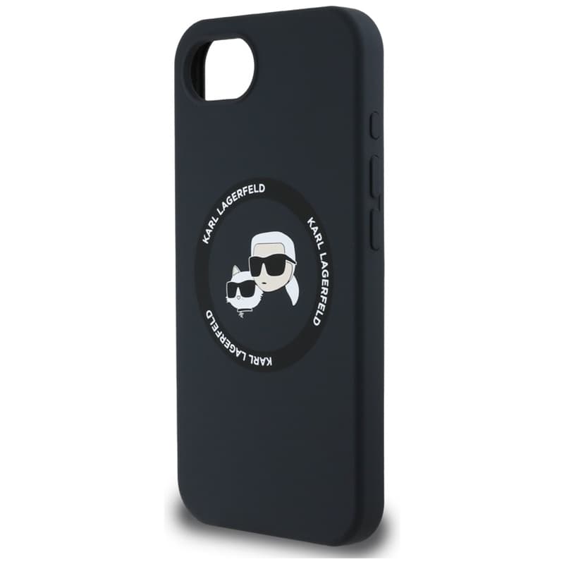 Karl Lagerfeld Silicone Karl & Choupette Heads MagSafe - Case for iPhone 16e (black) 6