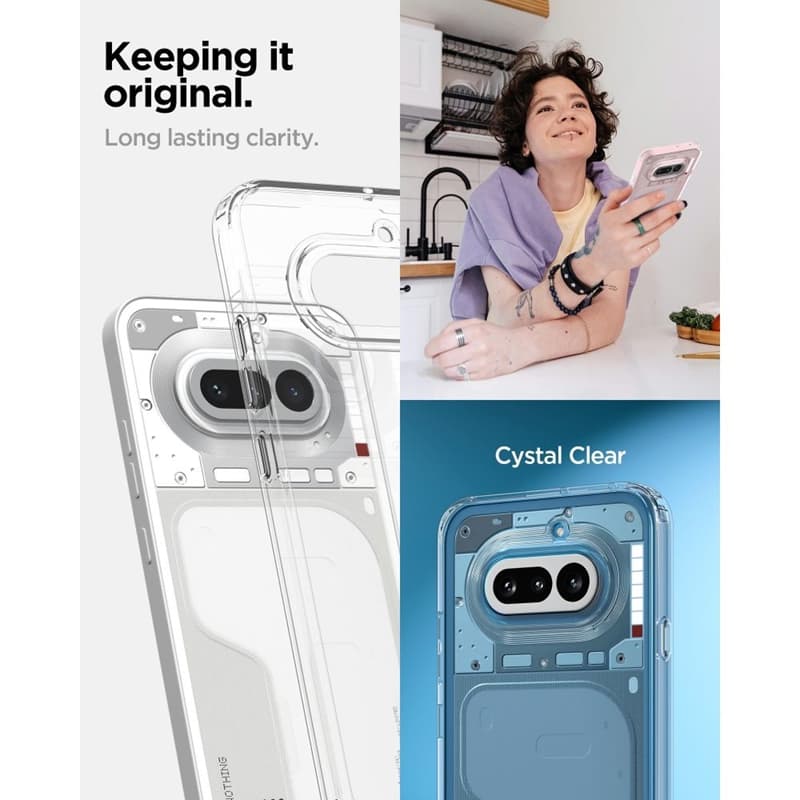 Spigen Ultra Hybrid - Case for Nothing Phone 4a (Crystal Clear) 5