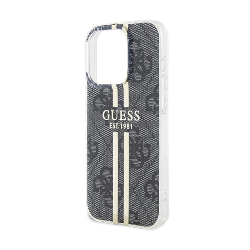 Guess IML 4G Gold Stripe - Case iPhone 15 Pro (Black) 6