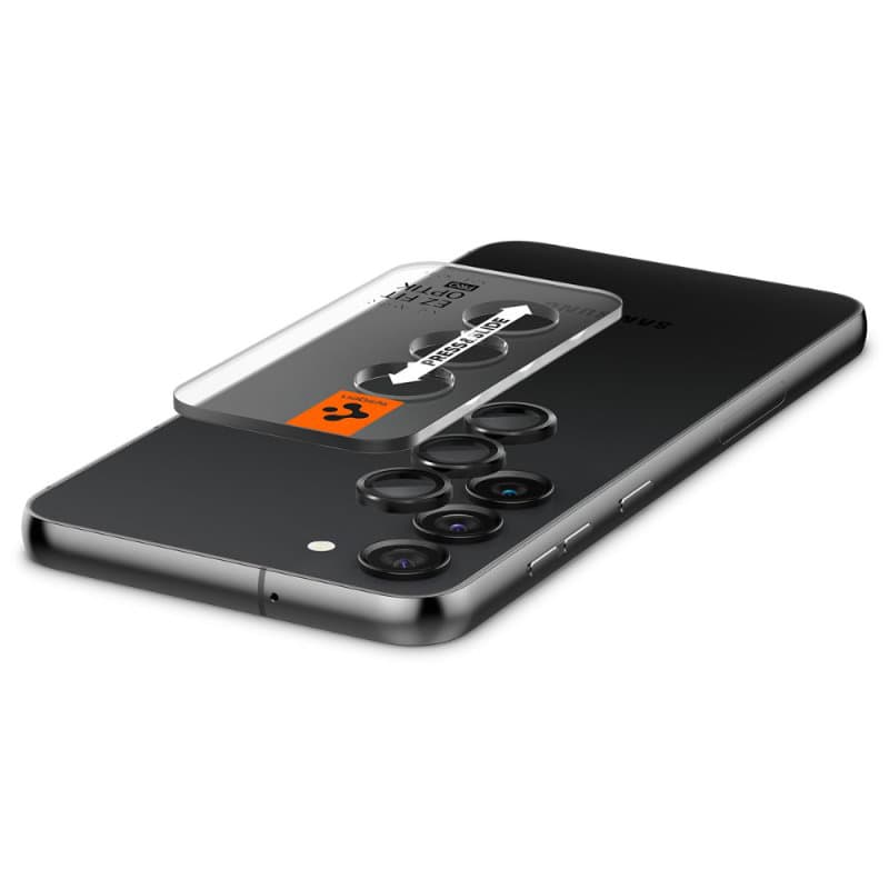 Spigen Optik Pro GLAS.TR EZ Fit Camera Protector 2-Pack - Lens protection glass 2 pcs. for Samsung Galaxy S23 / 23+ (Black) 5