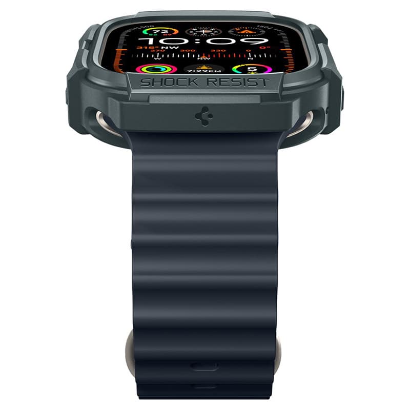 Spigen Rugged Armor - Case for Apple Watch Ultra 1/2 49 mm (Abyss Green) 5