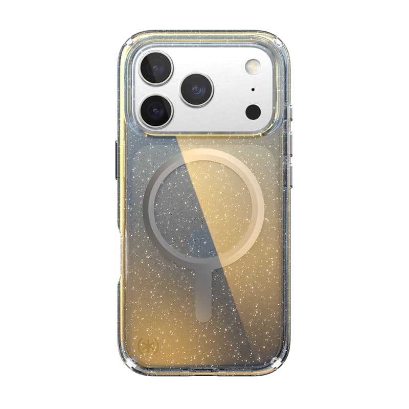 Speck Presidio Lux MagSafe - iPhone 17 Pro Case (Hyper Mirror Glitter / Silver Metallic) 8