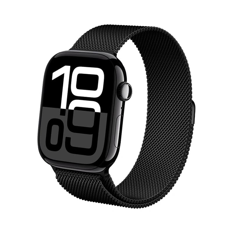 Crong Milano Steel - Stainless Steel Strap for Apple Watch 44/45/46/49 mm (Black) 6