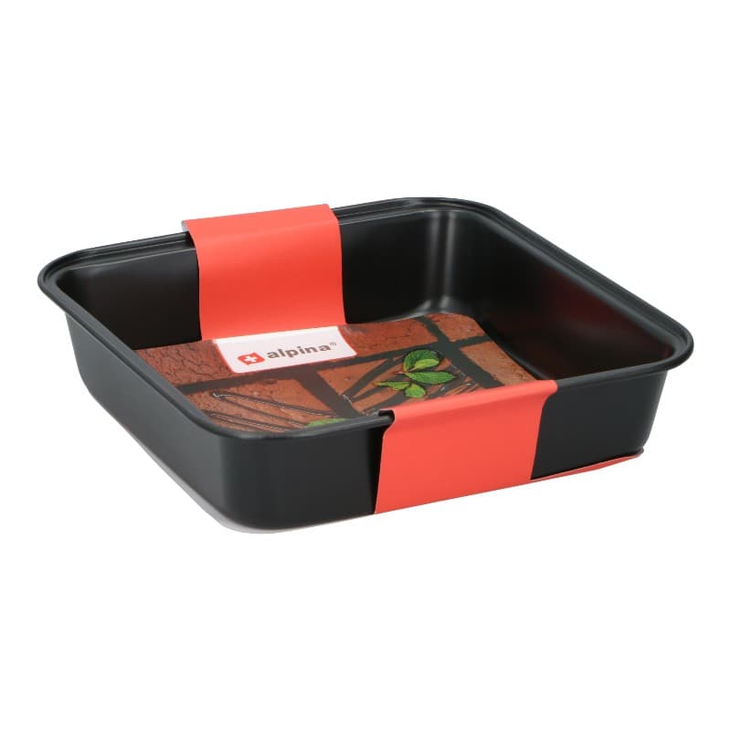 Alpina - Square baking tin with non-stick coating 23x22x5 cm