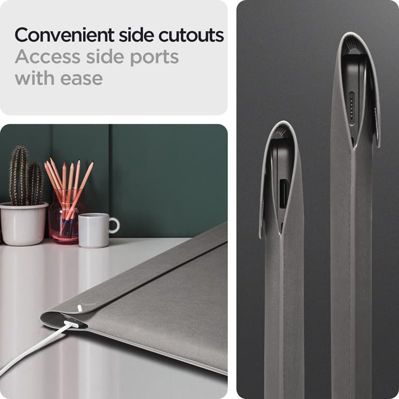 Spigen Valentinus Sleeve Laptop - 15" / 16" Notebook Case (City Grey) 7