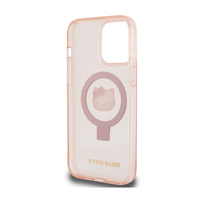 Hello Kitty Ring Stand Glitter Electrop Logo MagSafe - Case iPhone 15 Pro Max (pink) 7