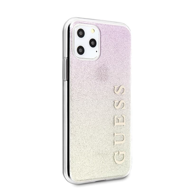 Guess Glitter Gradient - Case for  iPhone 11 Pro Max (Gold/Pink) 5