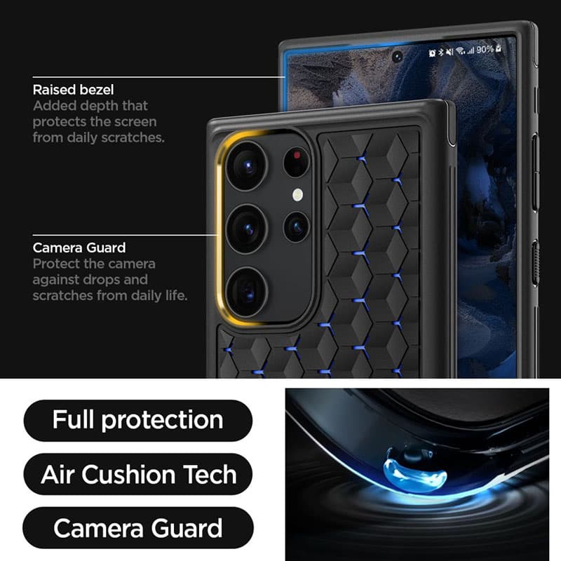 Spigen Cryo Armor - Case for Samsung Galaxy S23 Ultra (Matte Black) 6