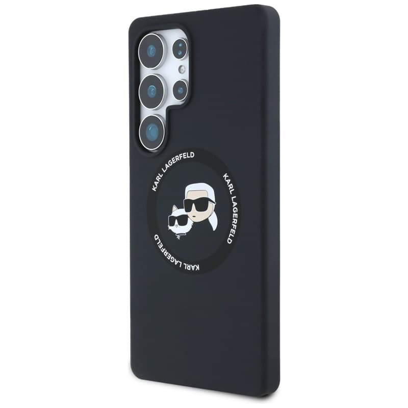 Karl Lagerfeld Silicone Double Heads And Circle MagSafe - Case for Samsung Galaxy S25 Ultra (Black) 2
