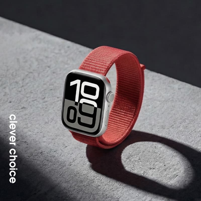 Crong Nylon - Sport Band for Apple Watch 38/40/41/42 mm (Red Fusion) 5