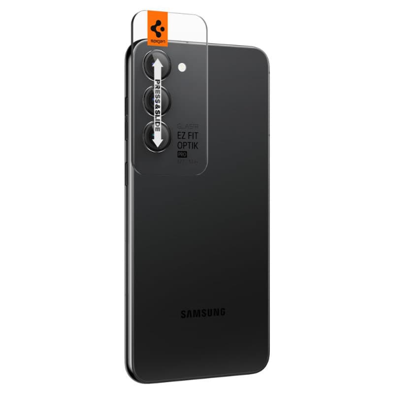 Spigen Optik Pro GLAS.TR EZ Fit Camera Protector 2-Pack - Lens protection glass 2 pcs. for Samsung Galaxy S23 / 23+ (Black) 6