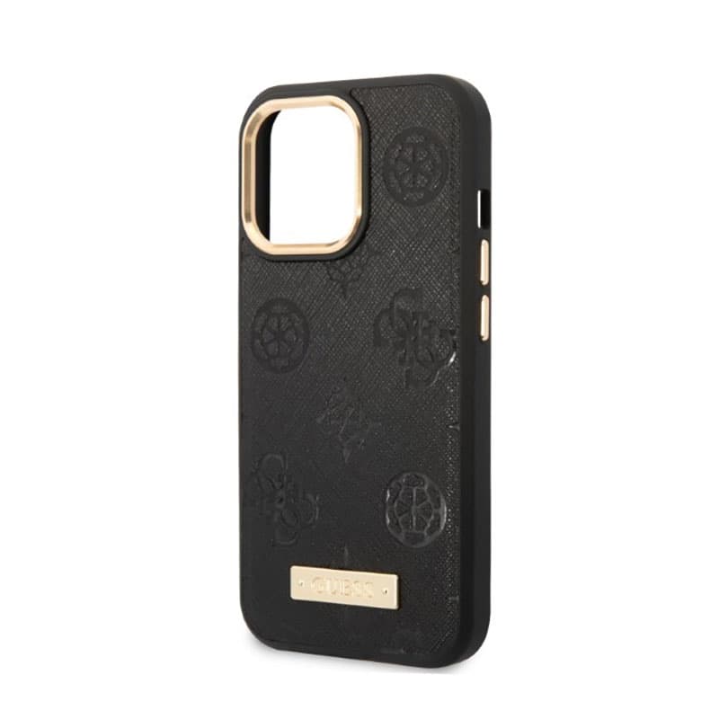 Guess Peony Logo Plate MagSafe - Case for iPhone 13 Pro (Black) 6