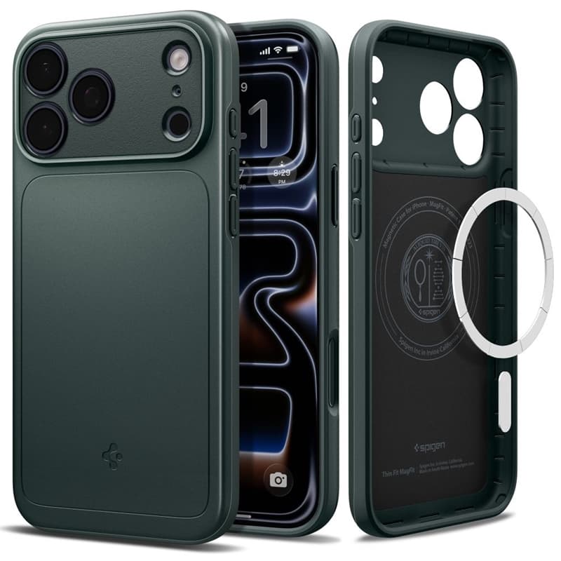 Spigen Thin Fit Mag MagSafe - Case for iPhone 17 Pro (Abyss Green) 2