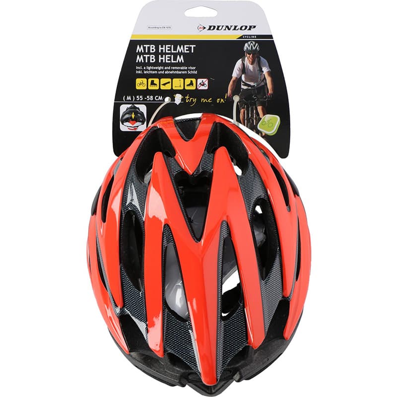 Dunlop - MTB Regulated Bike Helmet r. M 55-58 cm (red/black) 3