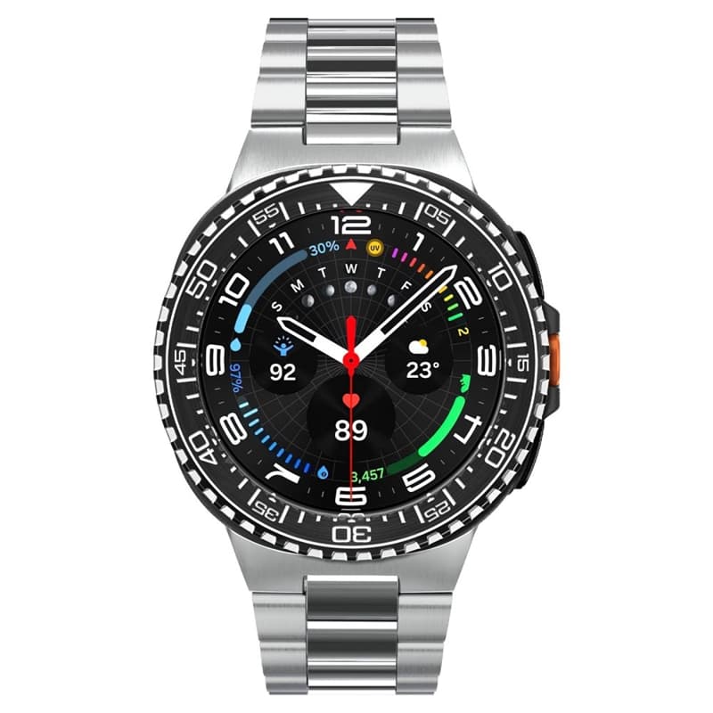 Spigen Bezel Tune Pro Diver - Case / Protective Ring for Samsung Galaxy Watch 8 Classic 46 mm (Silver) 4