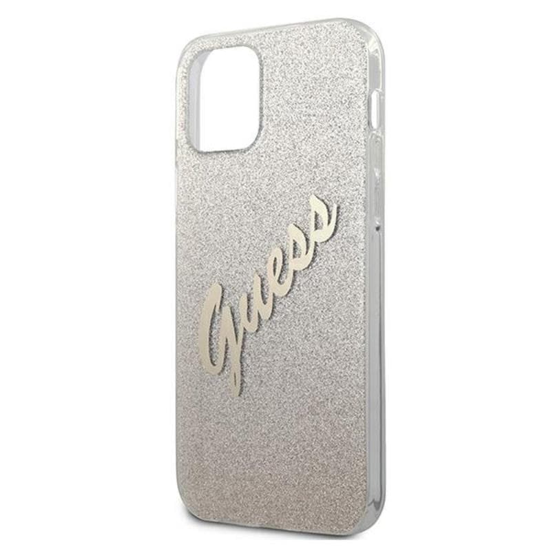 Guess Glitter Gradient Script - Case for iPhone 12 mini (Gold) 6