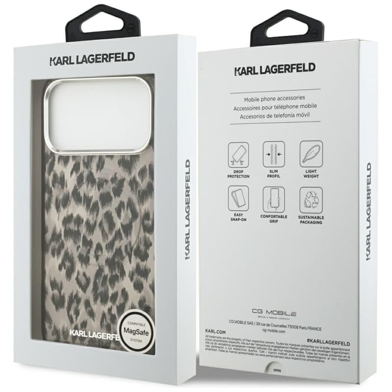 Karl Lagerfeld IML Leopard Pattern MagSafe - Case for iPhone 17 Pro Max (brown) 8