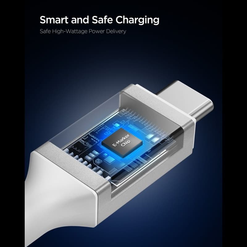 Spigen EB10020CC Essential - USB-C to USB-C PD Cable 100W 2m (White) 2