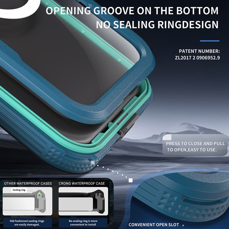 Crong Seal Cover - IP68 Waterproof Case for iPhone 17 (Black) 7