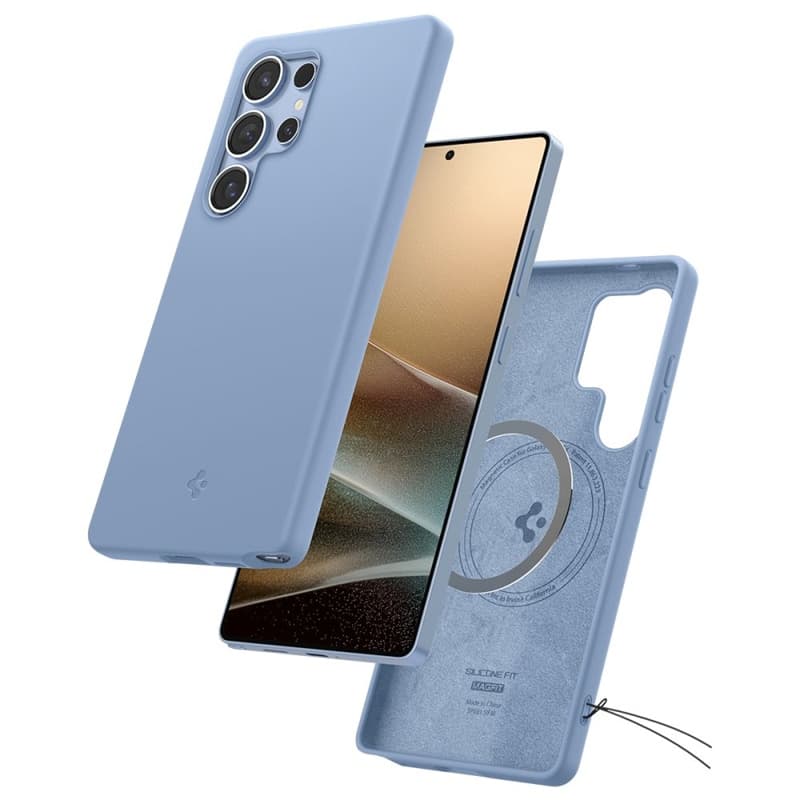 Spigen Silicone Fit Mag MagSafe - Case for Samsung Galaxy S25 Ultra (Sapphire Blue) 8