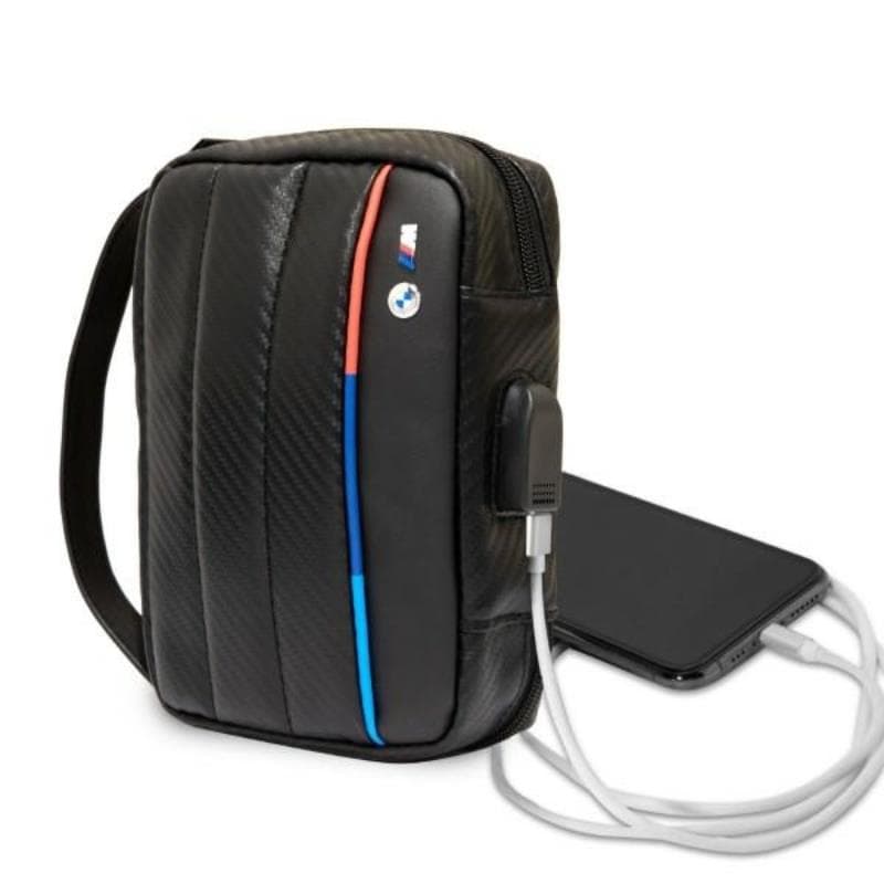 BMW Carbon Tricolor - Bag / organizer with external USB port (Black) 1