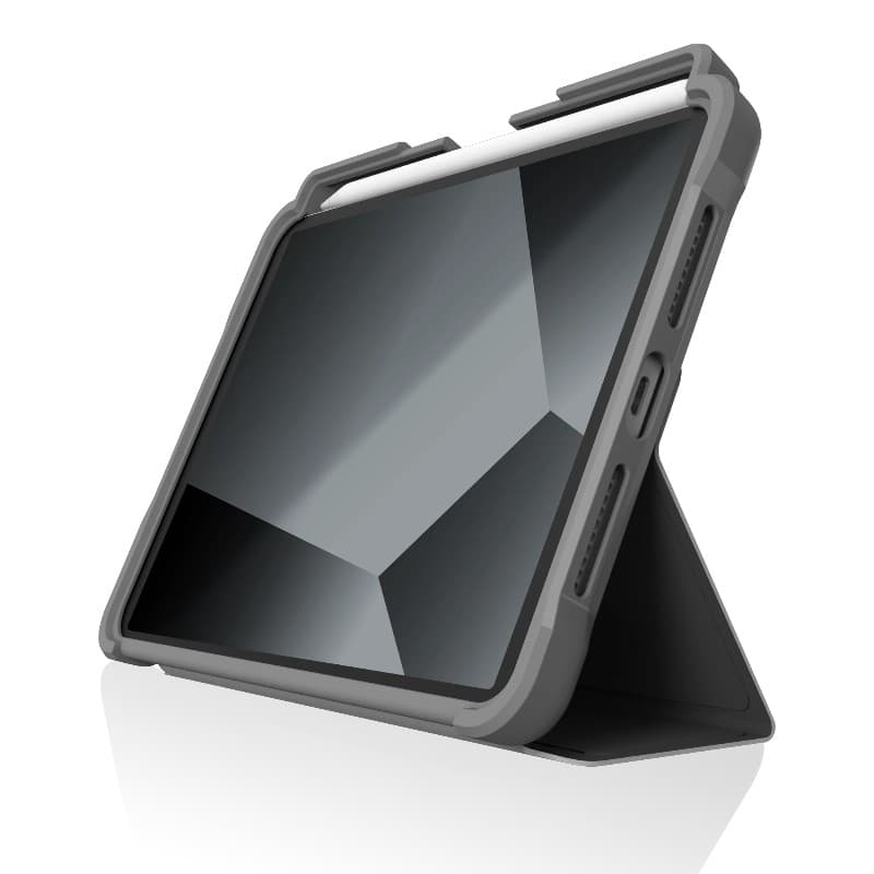 STM Dux Plus - Rugged Case for iPad mini 7 (2024) / mini 6 (2021) MIL-STD-810G with Apple Pencil Holder (Black) 1