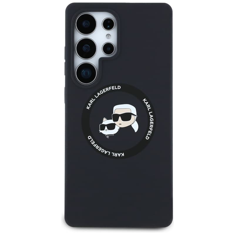 Karl Lagerfeld Silicone Double Heads And Circle MagSafe - Case for Samsung Galaxy S25 Ultra (Black) 3