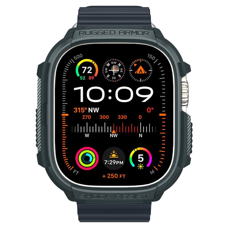 Spigen Rugged Armor - Case for Apple Watch Ultra 1/2 49 mm (Abyss Green) 7