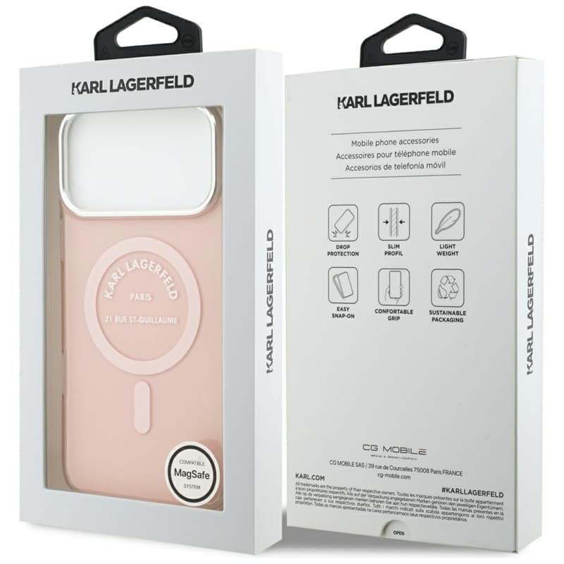 Karl Lagerfeld IML Karl RSG Logo MagSafe - Case for iPhone 17 Pro Max (pink) 8