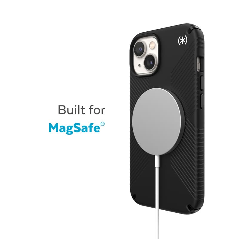 Speck Presidio2 Grip MagSafe - Anti-slip iPhone 14 Plus Case (Black / Black / White) 1