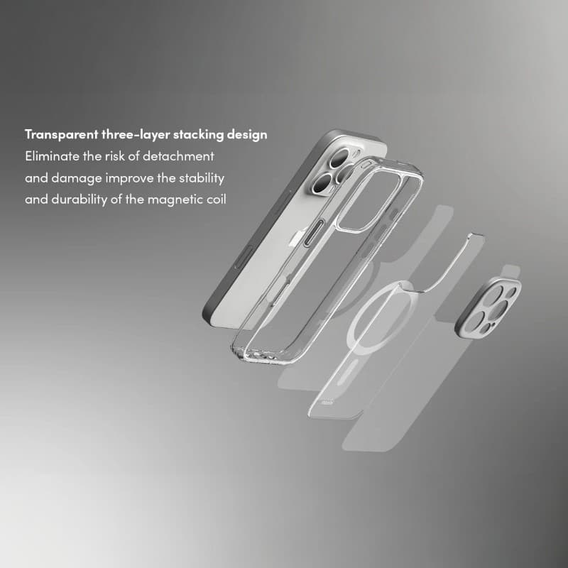 Moshi iGlaze MagSafe - Case for iPhone 16 (Luna Silver) 7