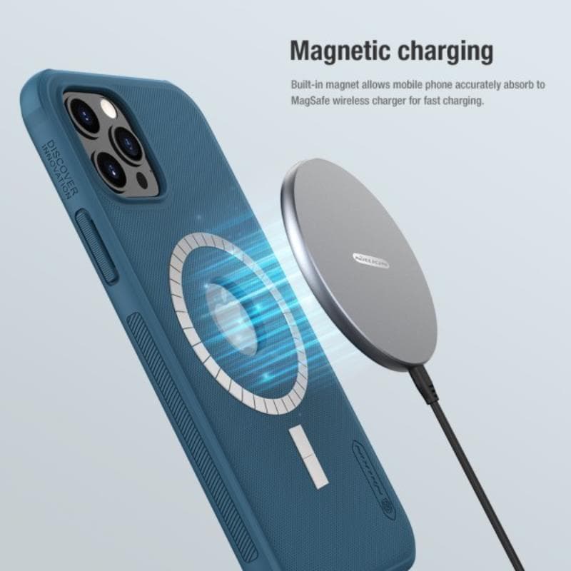 Nillkin Super Frosted Shield Magnetic - Case for Apple iPhone 12 Pro Max (Blue) 3