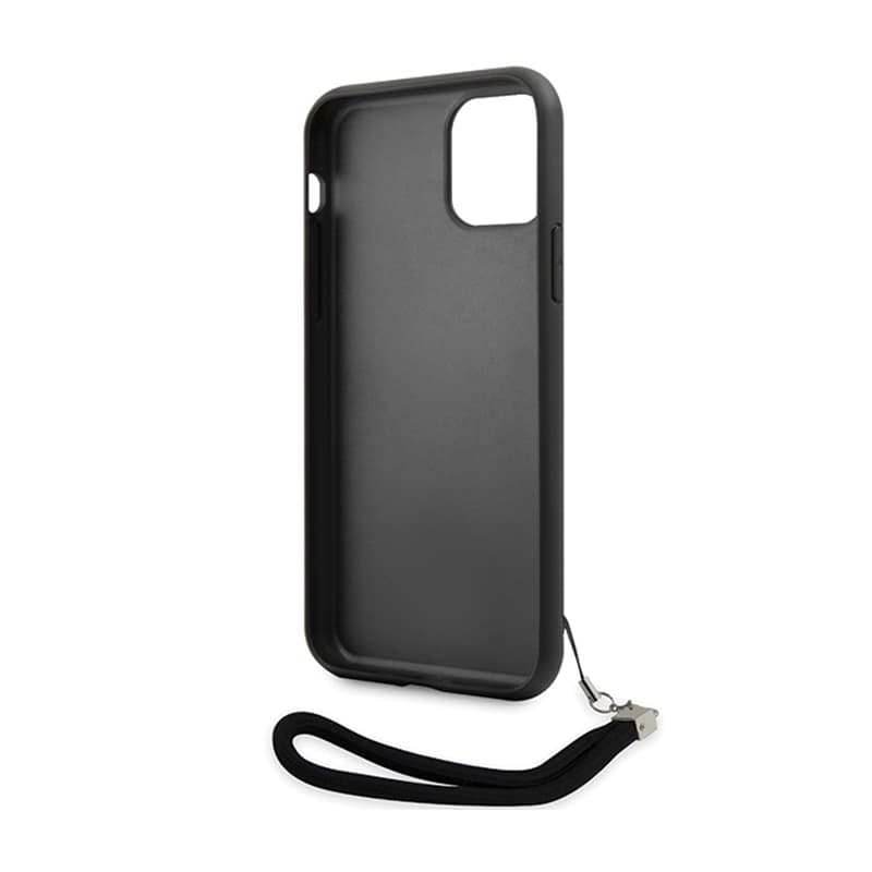 Karl Lagerfeld Sequins Cord - Case with lanyard for iPhone 11 (Silver) 5