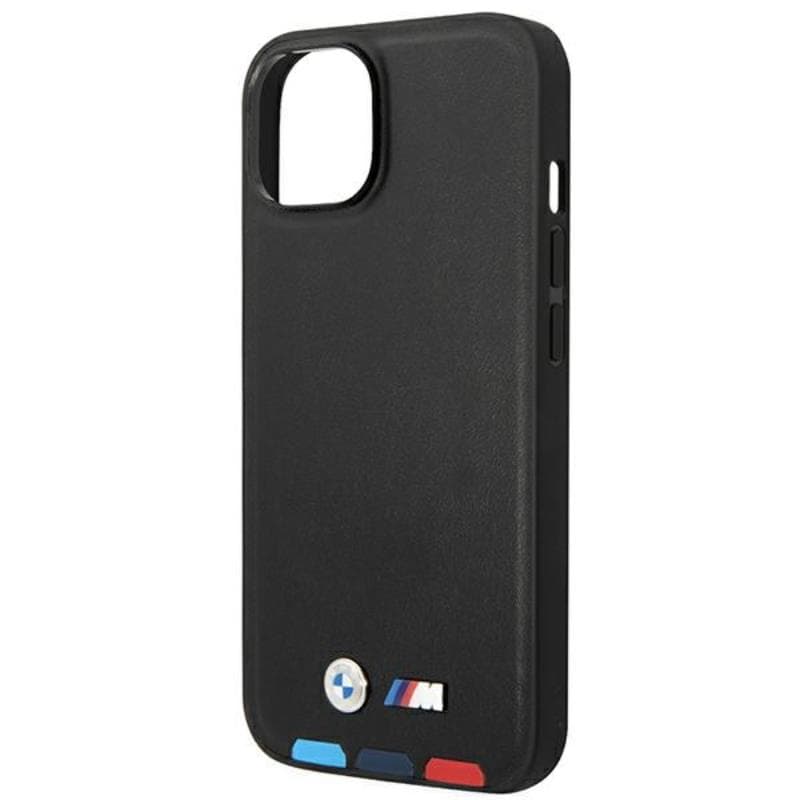 BMW Leather Hot Stamp Tricolor - Case for iPhone 14 Plus (Black) 6