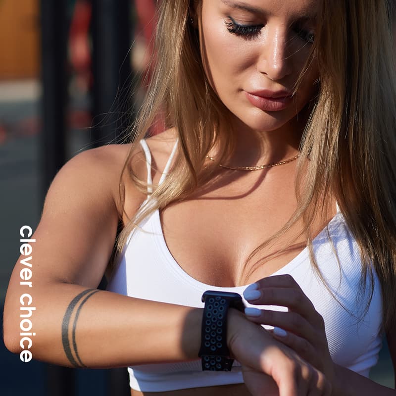 Crong Duo Sport - Apple Watch Band 38/40/41/42 mm (white/black) 3