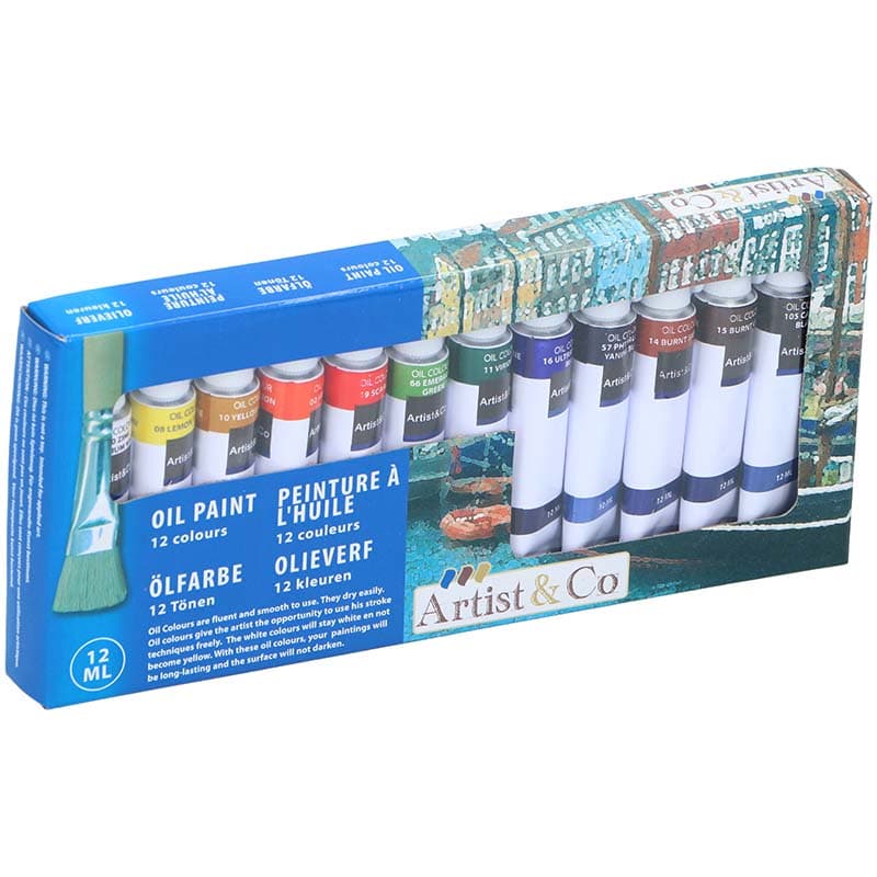 Oil paints in 12 ml tubes of 12 colors 1