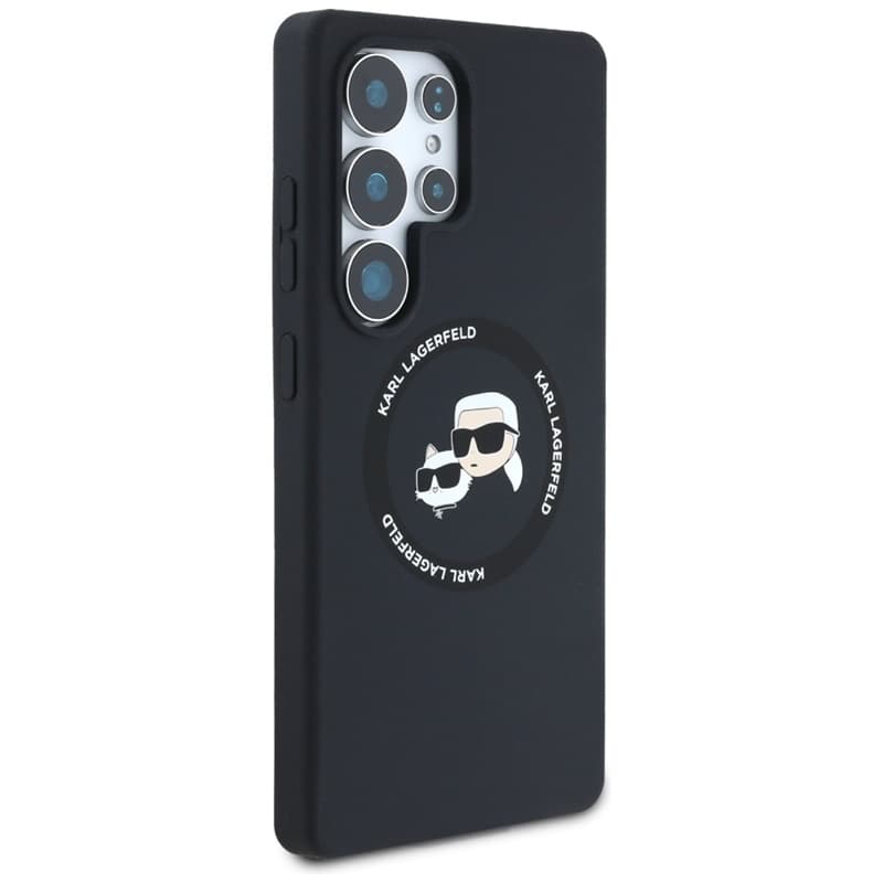 Karl Lagerfeld Silicone Double Heads And Circle MagSafe - Case for Samsung Galaxy S25 Ultra (Black) 4