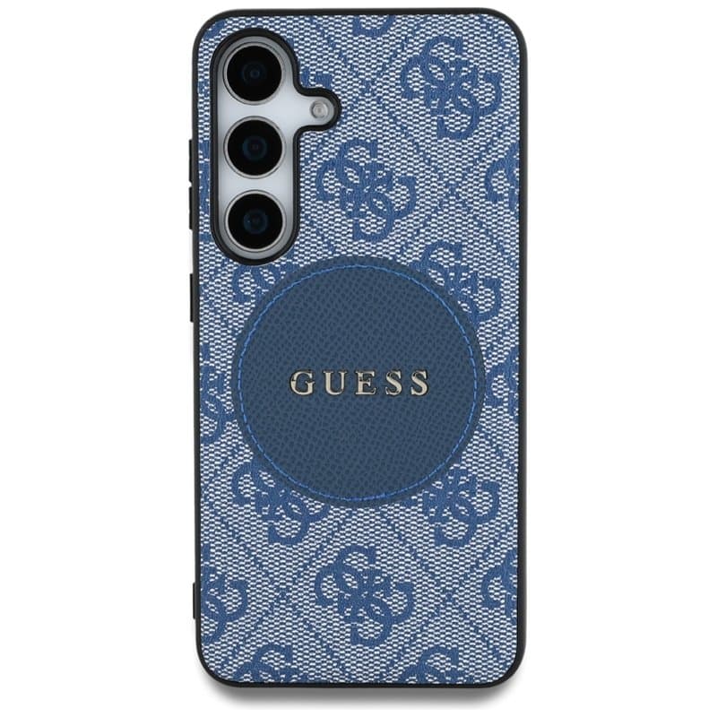 Guess 4G Round Patch Classic Logo MagSafe - Case for Samsung Galaxy S25 (blue) 3