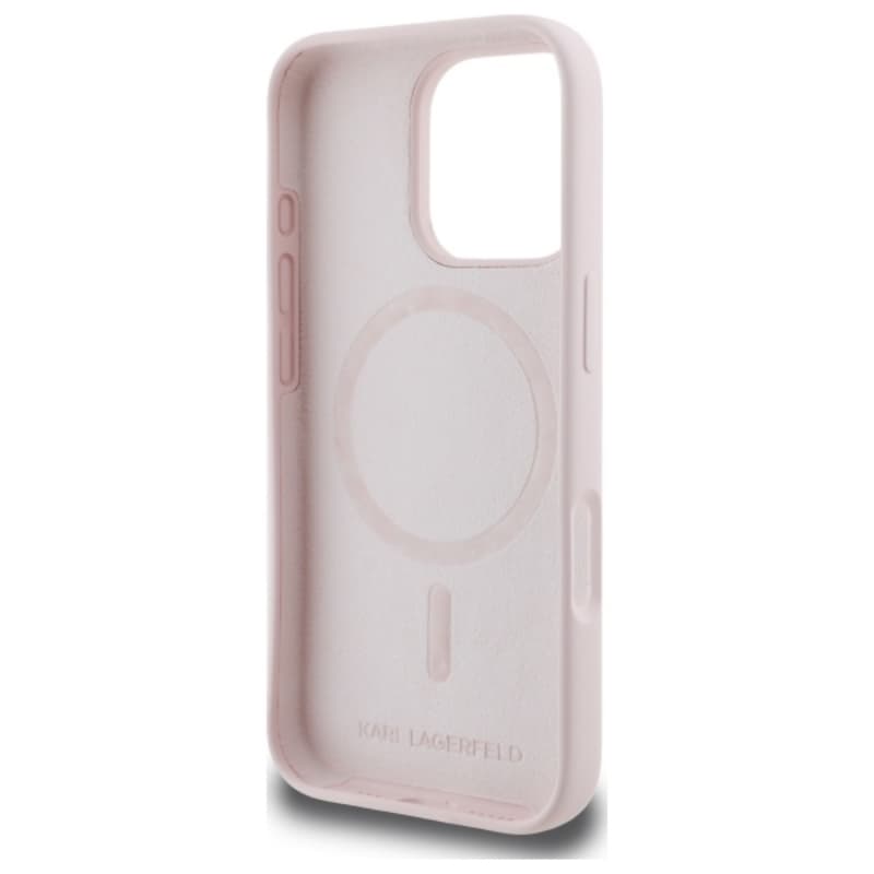 Karl Lagerfeld Silicone Double Heads Print MagSafe - Case iPhone 16 Pro (pink) 7